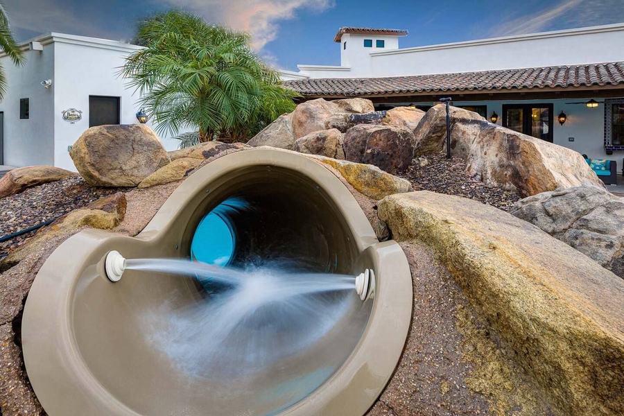 Pool Waterslide for Family Fun
