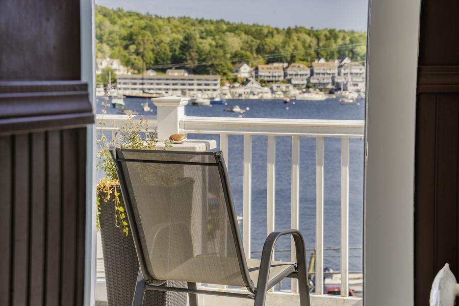 Harbor view from the second-floor balcony