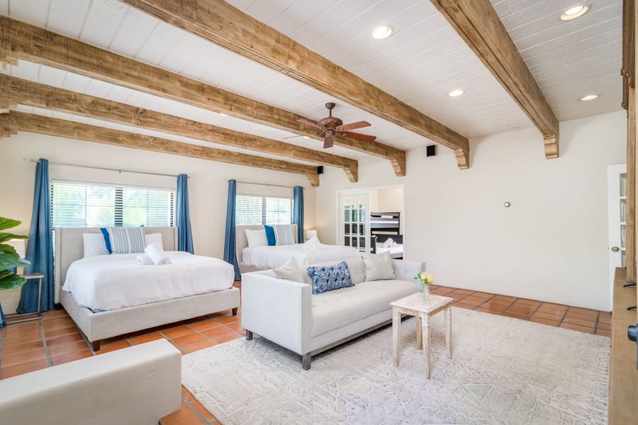 Main Floor Bedroom 4 with Two Queen Beds