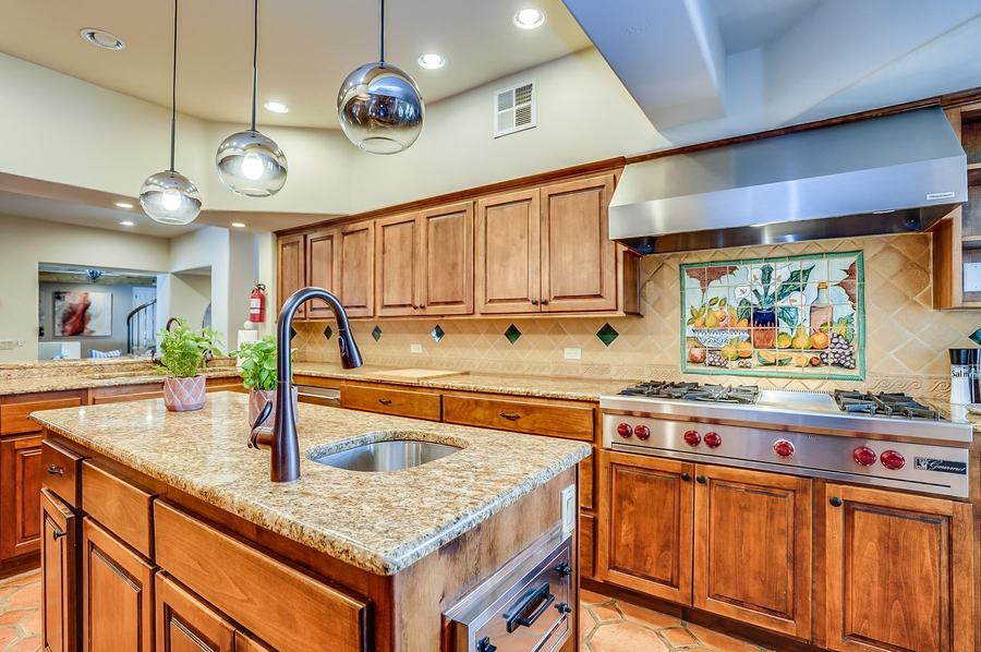 Kitchen with 36″ Fridge, Gas Range & Vintage-Inspired Details